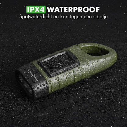 Opwindbare Zaklamp – Dynamo & Zonne-energie – Zonder Batterijen Stroomuitvalhulp